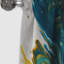 Sarcelle et jaune liquide Dreams II - rideau abstrait - rideau occultant abstrait - 1 panneaux-1769158525