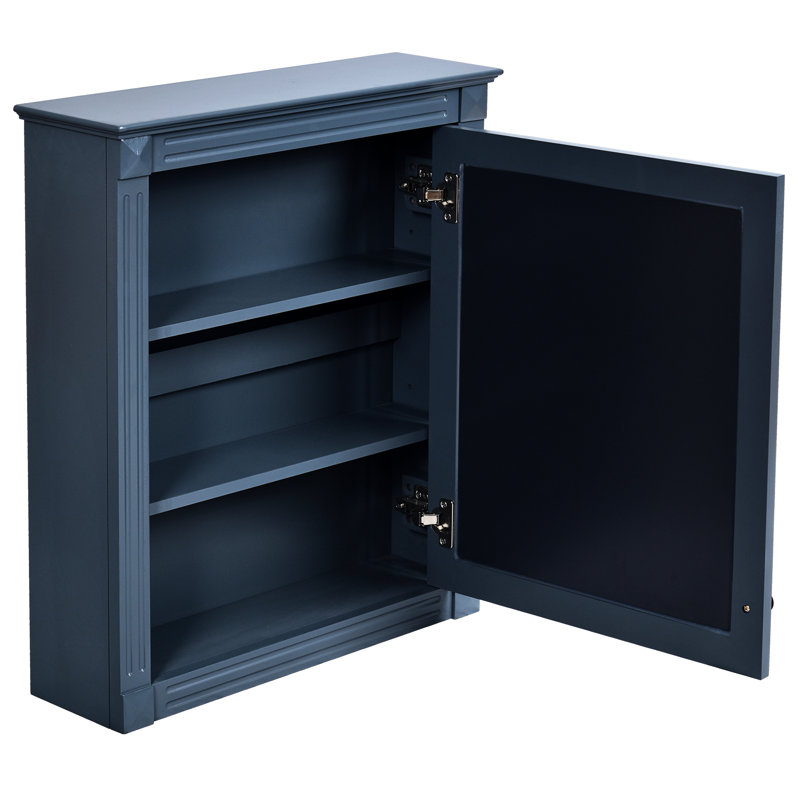 Armoire de salle de bain moderne avec miroir et tablettes réglables 24 po x 27 po, fixation murale, peu encombrante, articles de salle de bain, fournitures