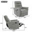 Fauteuil inclinable à bascule pivotant 270 ° avec massage, fauteuil manuel oscillant 2 positions avec poche latérale
