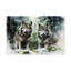 «Wild Life Of Predators In Watercolor 9 on Canvas» par Momart, reproduction-90736613