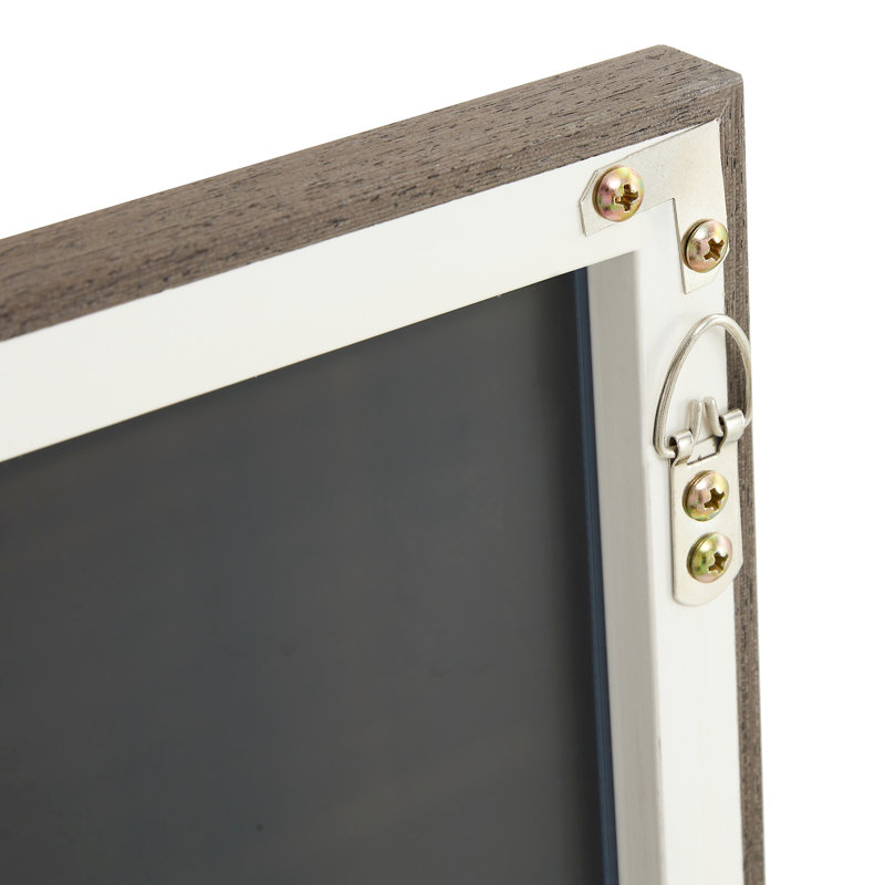 Miroir de chambre gris avec cadre en bois massif - et pleine longueur