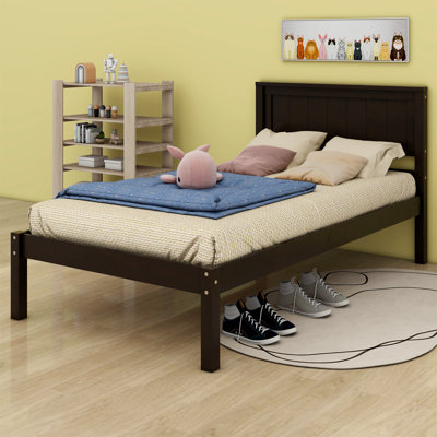 Chares Wood Platform Bed With Headboard