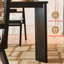 Ensemble de table de salle à manger en bois massif de style nordique noir-105834700-105834697