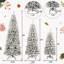 Ensemble de sapin de Noël artificiel 3 pièces avec lumières, 4, 5 et 6 pi