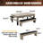 Barrington Billiards Westmont 3-in-1 Combination Table includes 7’ Billiard Table, Table Tennis and Dining Top with Game Accessories & Rolling Storage Caddy
