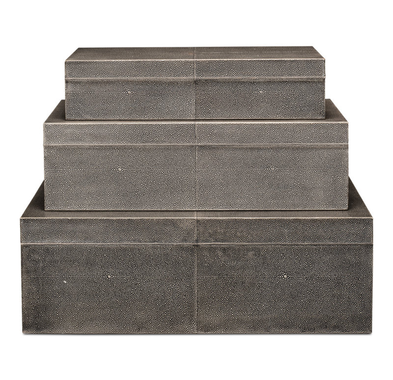 Shagreen Accent, Black Shagreen Antique