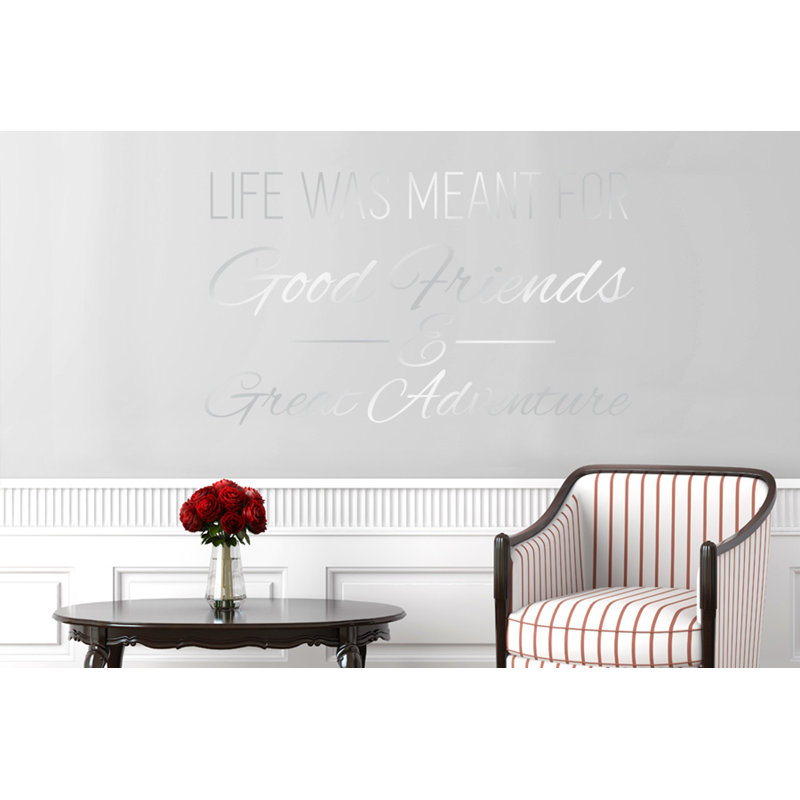 Wall Decal, Shiny Silver, Medium