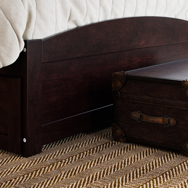 Elliana Solid Wood Slat Storage Bed, Queen, Espresso
