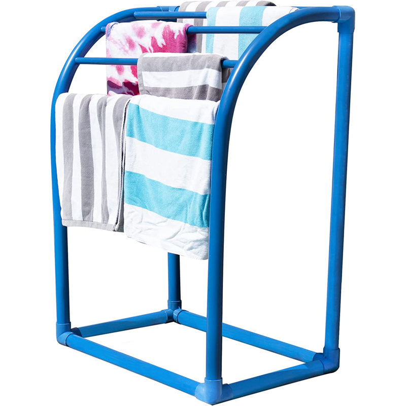 Porte-serviettes sur pied Charlbury, Bleu