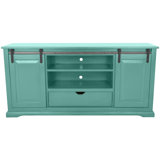 80 inch Traditional Solid Wood Sliding Barn Door TV Stand