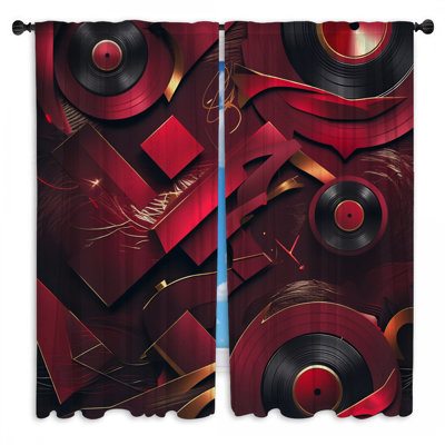 2 panneaux de rideaux en vinyle