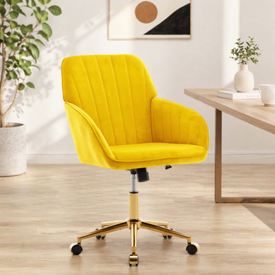Fauteuil de bureau pivotant en velours vertical