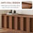 79" Mid-Century Brown Wood Tv Stand with 4 Storage Cabinets for Living Room