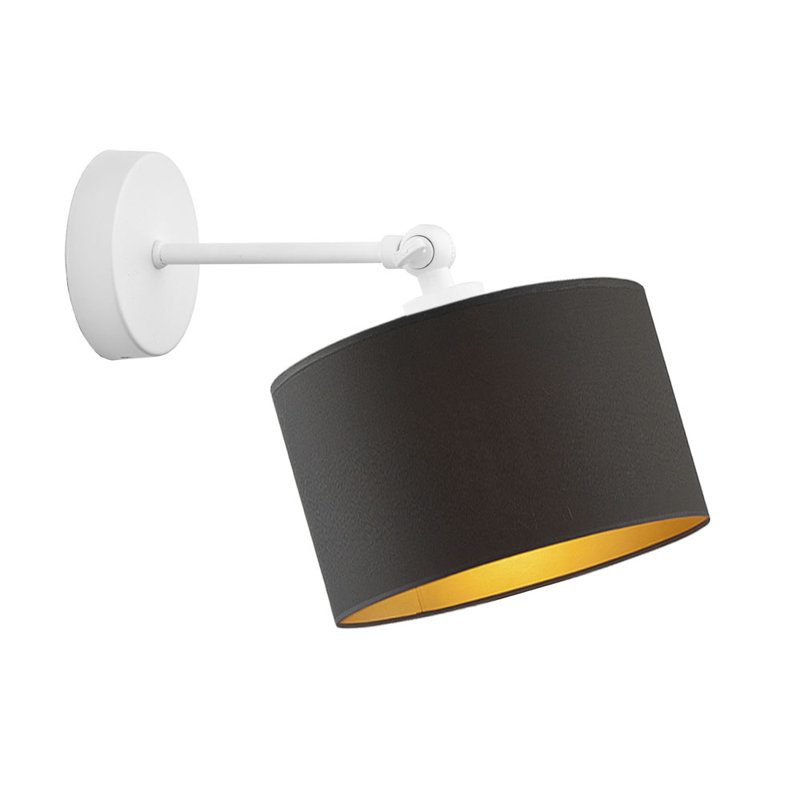 Comberton Steel Armed Sconce, Black/Gold