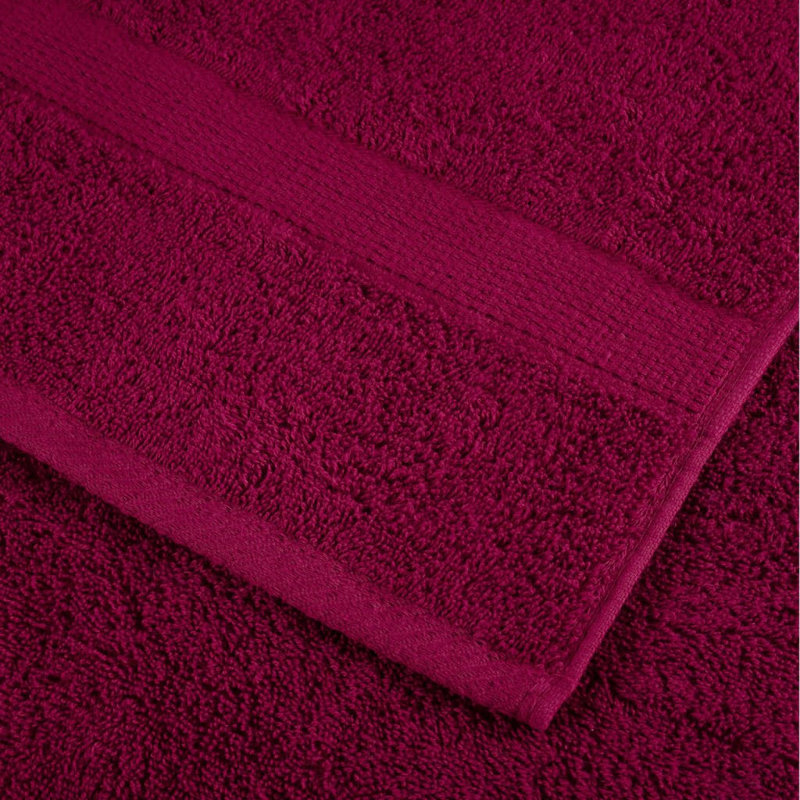 Premium Towel Set SOLUND 600 Gsm, 12 Piece Towel Set, Bordeaux