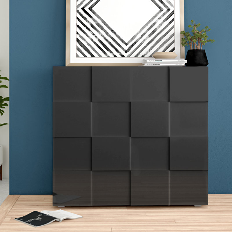 Bailee 121cm Sideboard, Gloss/Dark Grey