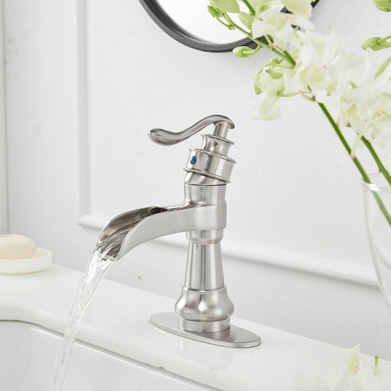 Single-Hole Single-handle Bathroom Faucet, Brushed Nickel