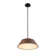 1-Light 15.7" Wide Modern Scandinavian-Style Wood-Like Pendant Lamp with Lamp Shade diffuser