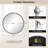Metal Frame Beaded Decorative Round Wall Mirror-222715119-222715105