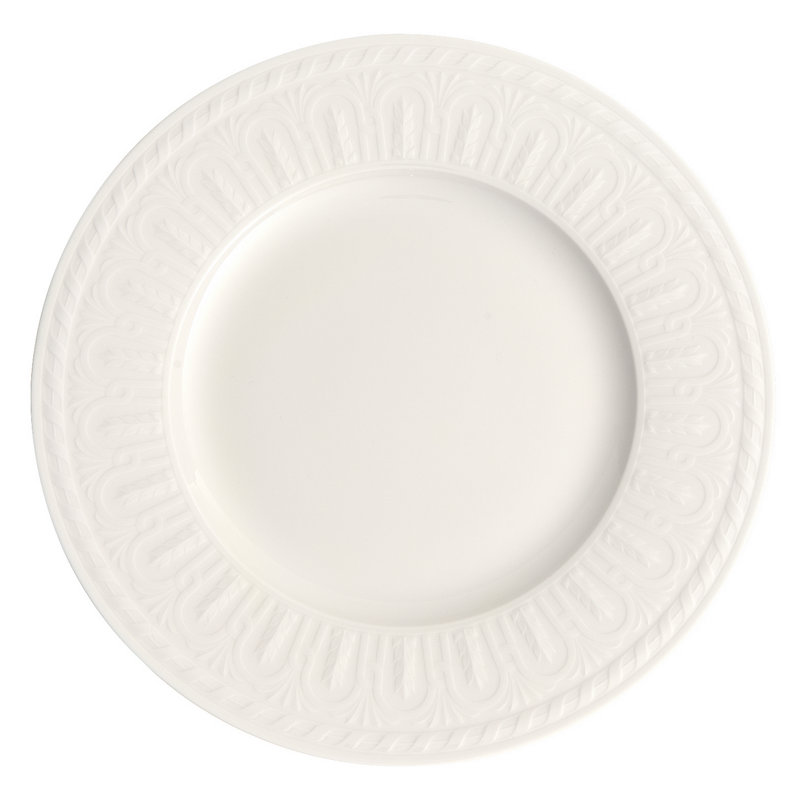 Villeroy & Boch Cellini 12 Piece Dinnerware Set, Service for 4, Premium Porcelain, Made in Germany, White