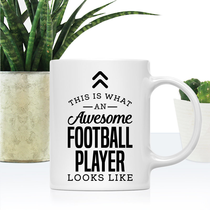 Tasse à thé en céramique, This Is What Awesome, Apparence de joueur de football