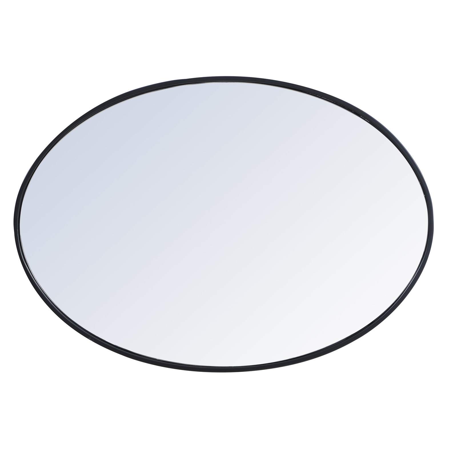 Sabine Metal Oval Wall Mirror, 24" x 34", Black