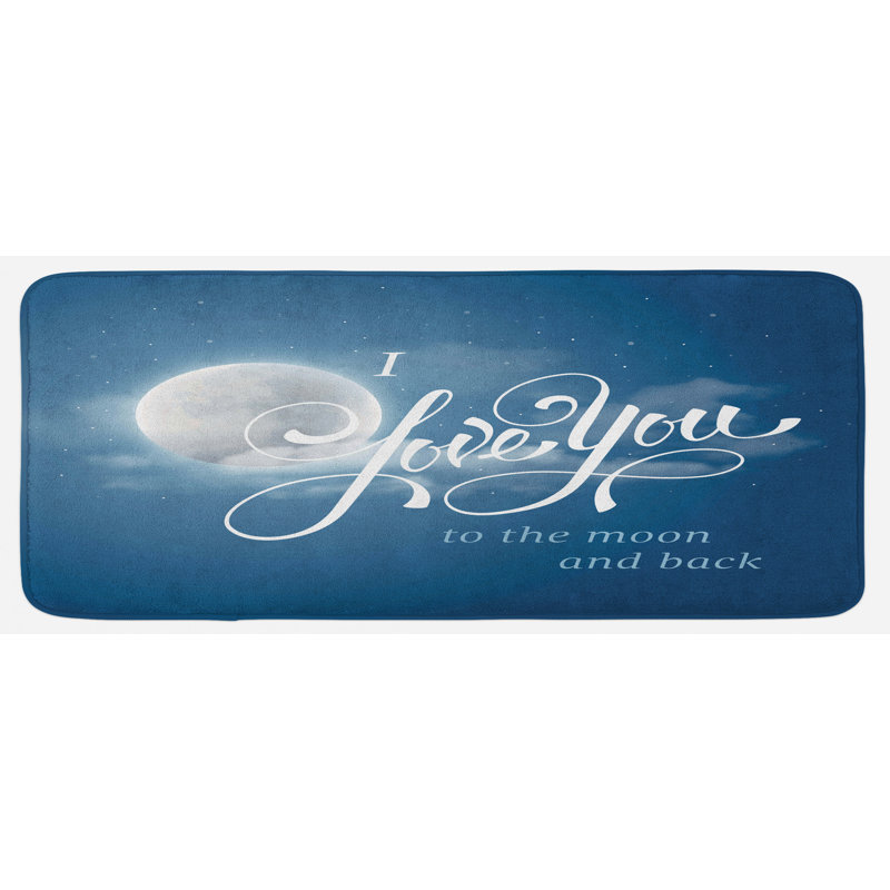 Tapis de cuisine bleu nuit perle bleu foncé