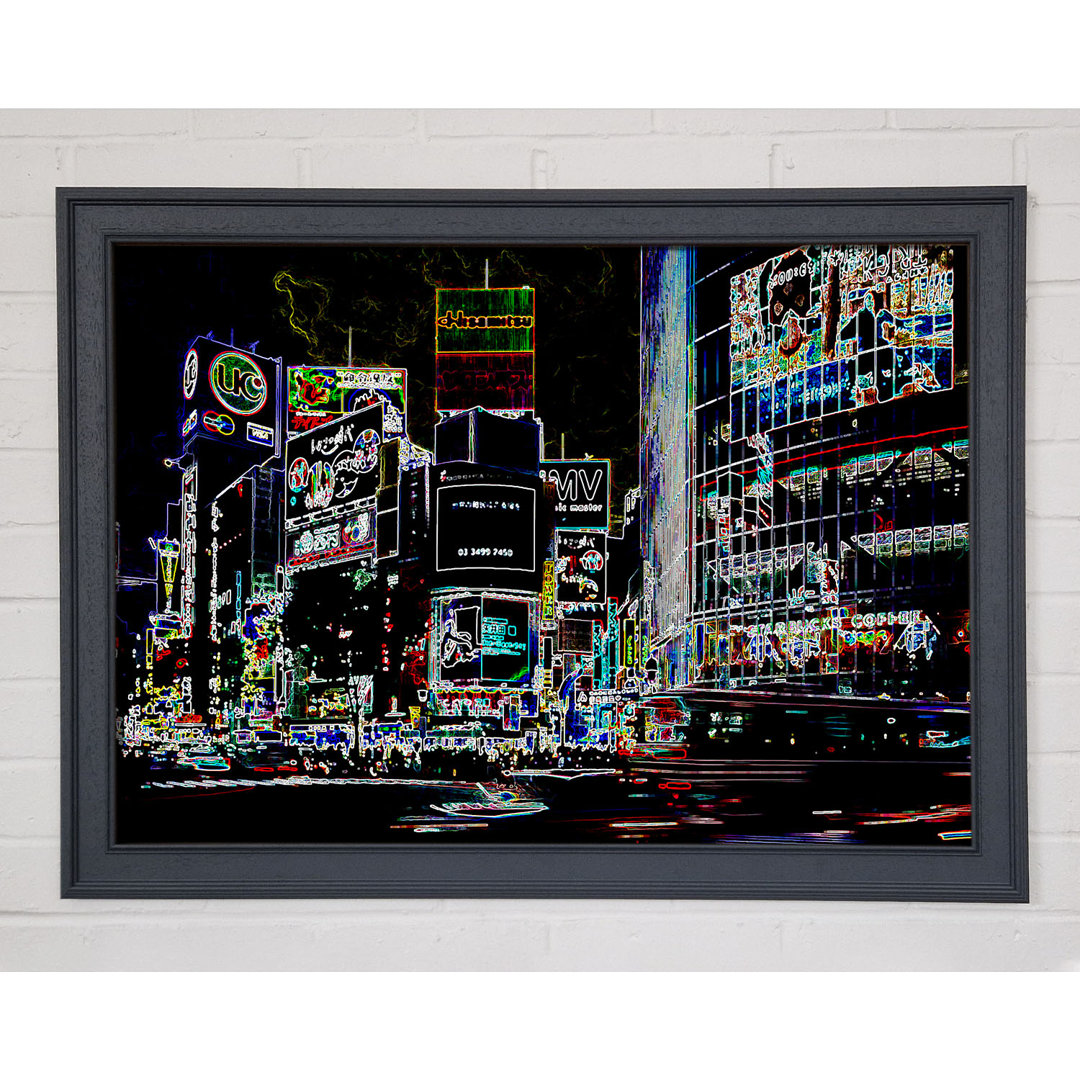 Gerahmtes Leinwandbild London Night Life Framed Print