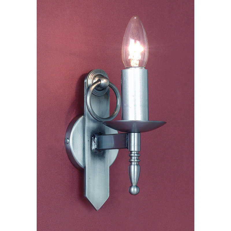 Bauman Candle Wall Light, Sterling