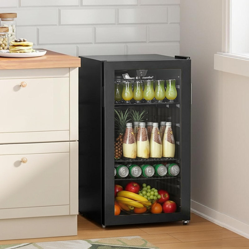 Living And Home 0.093m³ L Freestanding Mini Fridge with Freezer