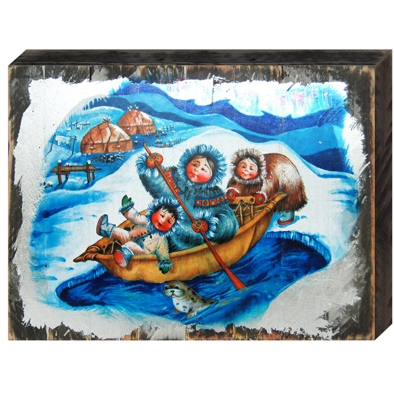 Décoration murale bateau de famille alaska