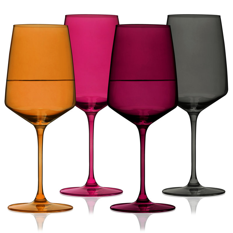 Verres à vin en cristal Reserve Nouveau, Multicolore / rouge