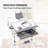  Desk And Chair Set For Kids Height Adjustable Drawing Desk Functional Study Table With 55° Tilt Desktop, Writing Board, Pen Slot, 3 Mode Led Light, Storage Drawer, Hook, Book Stand (gray)-633932220
