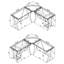 Bureau d'ordinateur en L Henley