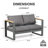 Homayoun 53'' Wide Aluminum Loveseat with Cushions-170706664