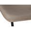 Chaise de bureau à hauteur de bar avec aspect en cuir brun et base en métal noir avec base rembourrée taupe douce