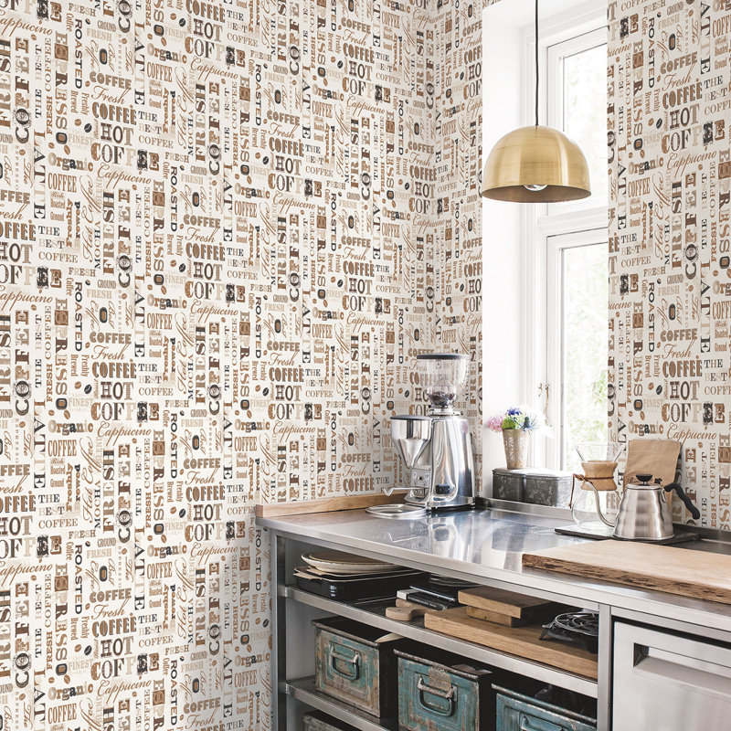 Branstetter 10m x 53cm Matte Paste the Wall Wallpaper Roll, Brown