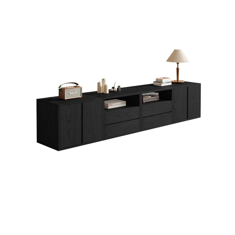 Meuble télé de style médiéval, Noir
