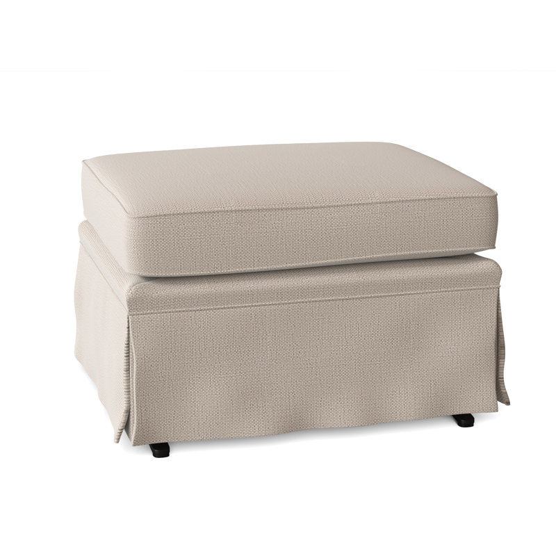 Natasha Rectangle Standard Ottoman, Tusk Beige Performance
