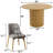 4 - Person Modern Round Dining Set With 4 Upholstered Chairs-367339829