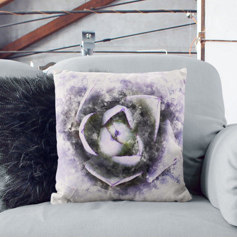 Square Throw Cushion, Black, 40cm H x 40cm W x 15cm D