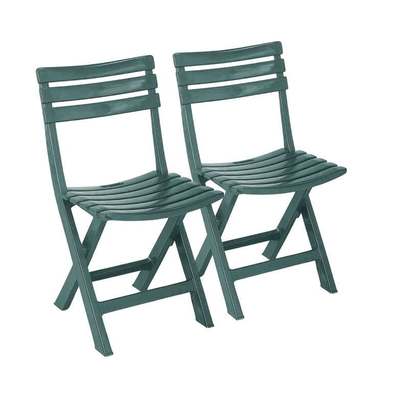 Conover Folding Patio Dining Dining Chair, Green