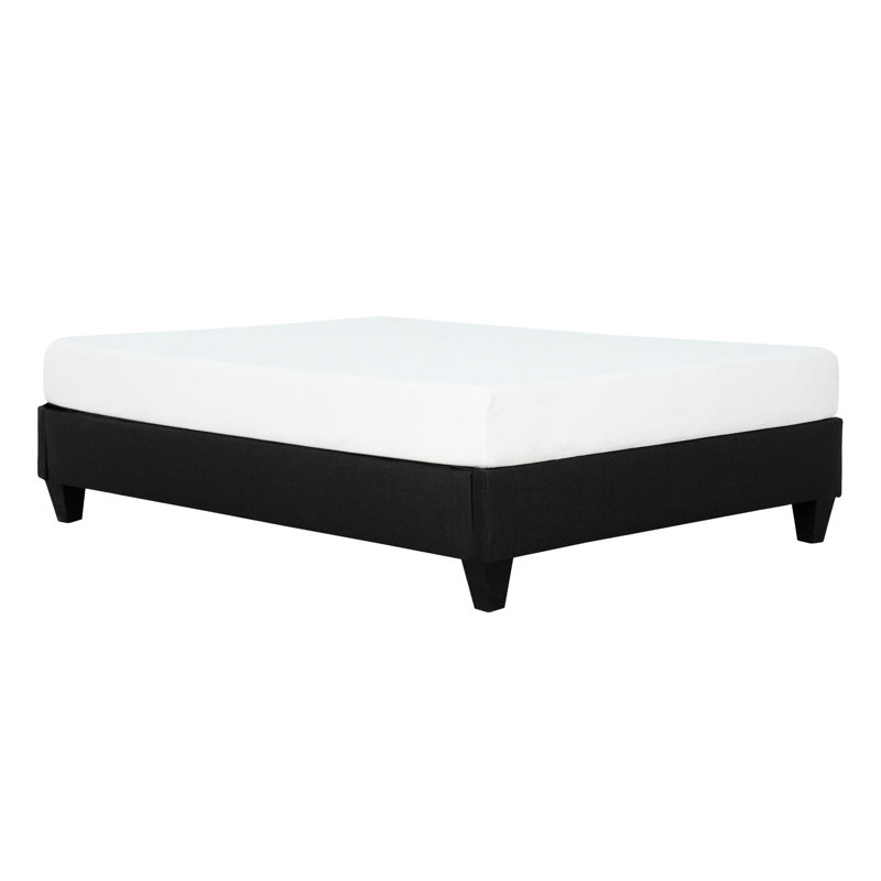 Base de matelas simple TG gris foncé - Structure de lit plateforme en contreplaqué et bois massif