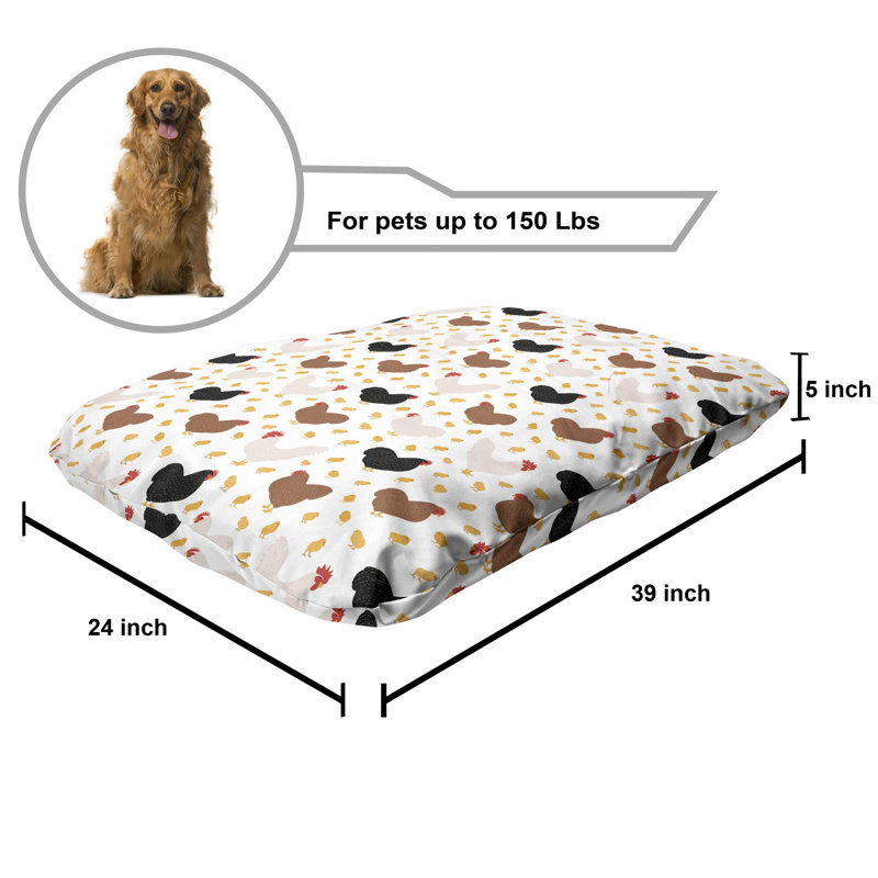 Multicolore, lit pour animal de compagnie à motif de ferme et de poule Ambesonne