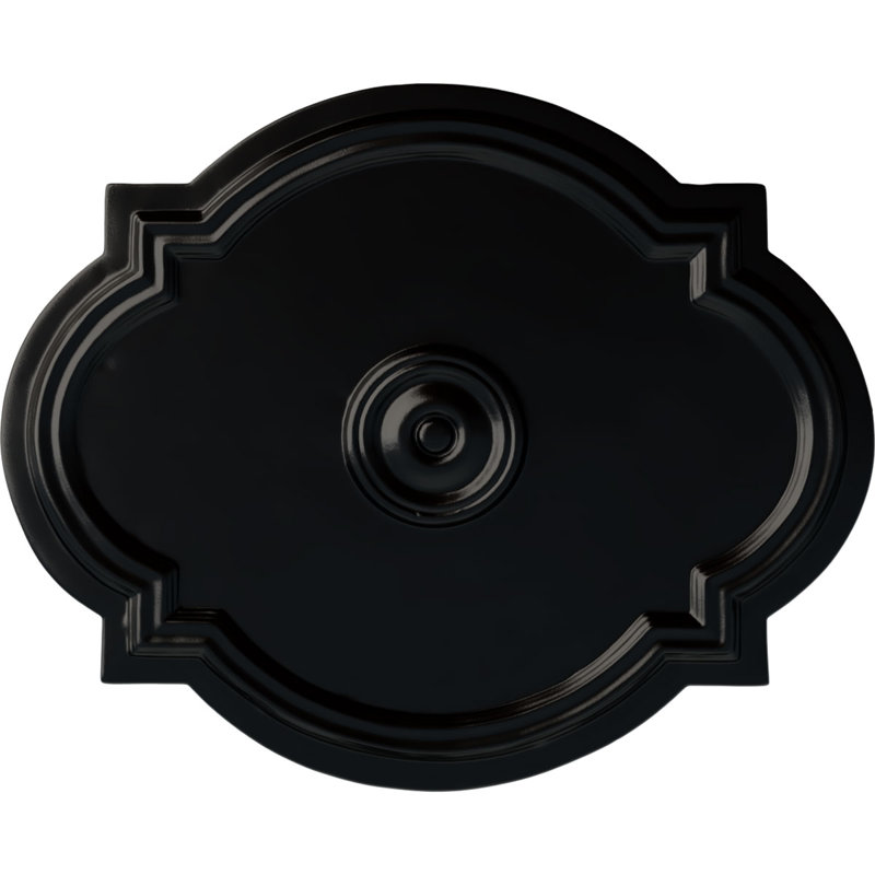 Médaillon Endurathane Acanthus Twist, Noir de jais