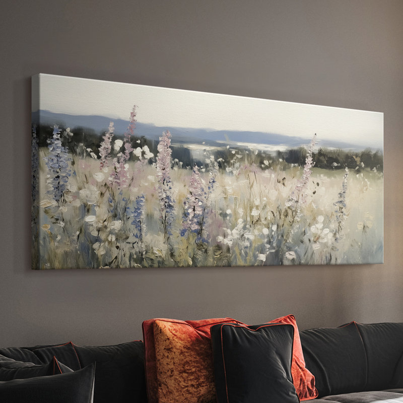 Série paysage - CXIV - Toile tendue avec châssis - Prêt à accrocher, H 20 po x l 50 po