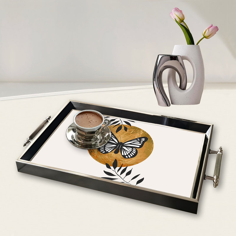 Élégant plateau en verre de 19,7 po x 11,4 po x 1,4 po | Fabrication 100% verre durable | Facile à nettoyer avec un chiffon humide | Idéal pour le service, la présentation décorative et l'organisation | Ajout élégant à la décoration intérieure