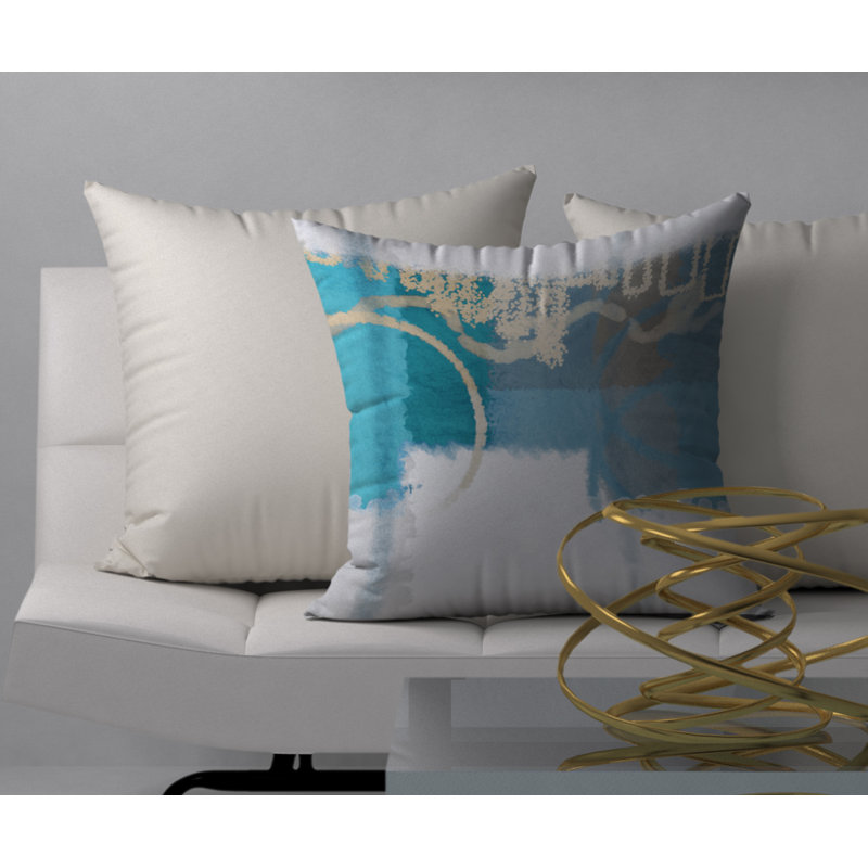 Coussin décoratif carrée en argent incandescent, 20 po x 20 po