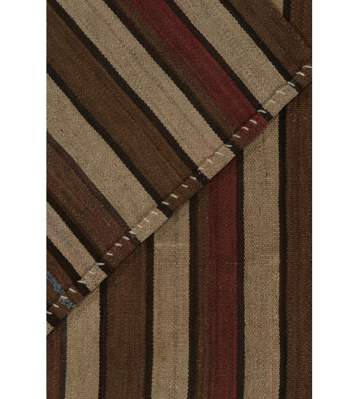 Flatweave Wool Area Rug in Beige/Brown
