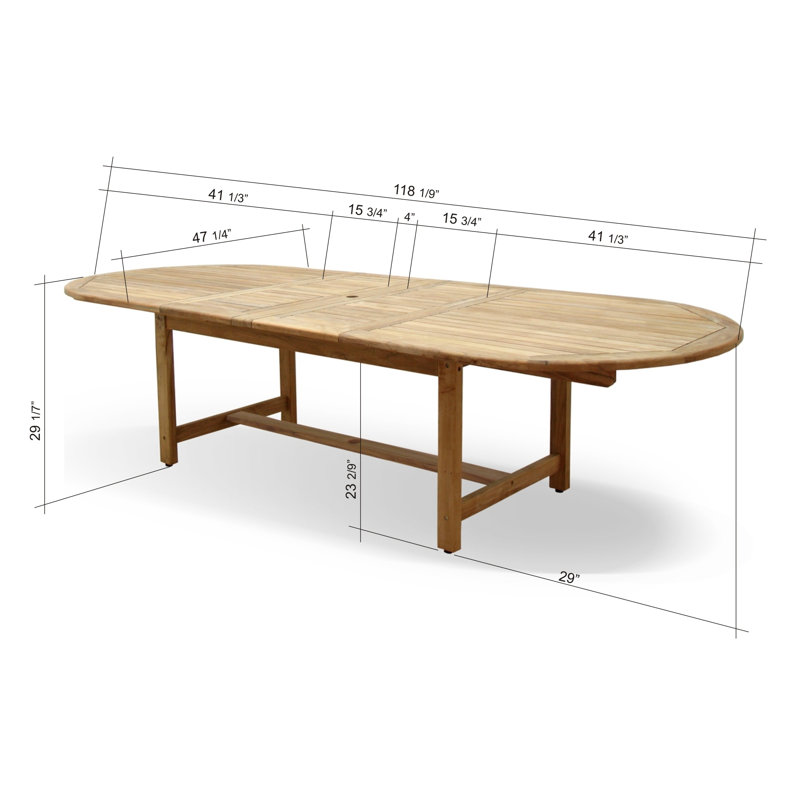 Anautica 10 - Person Patio Dining Set with Extendable Oval Table